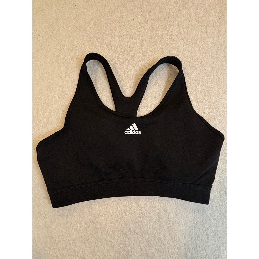Adidas‎ Womens Racerback Sports Bra Black Medium Impact FS9375 AD4001